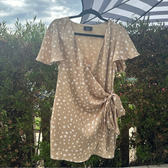 Vici Isaac Printed Satin Wrap Dress - Picture 3 of 3